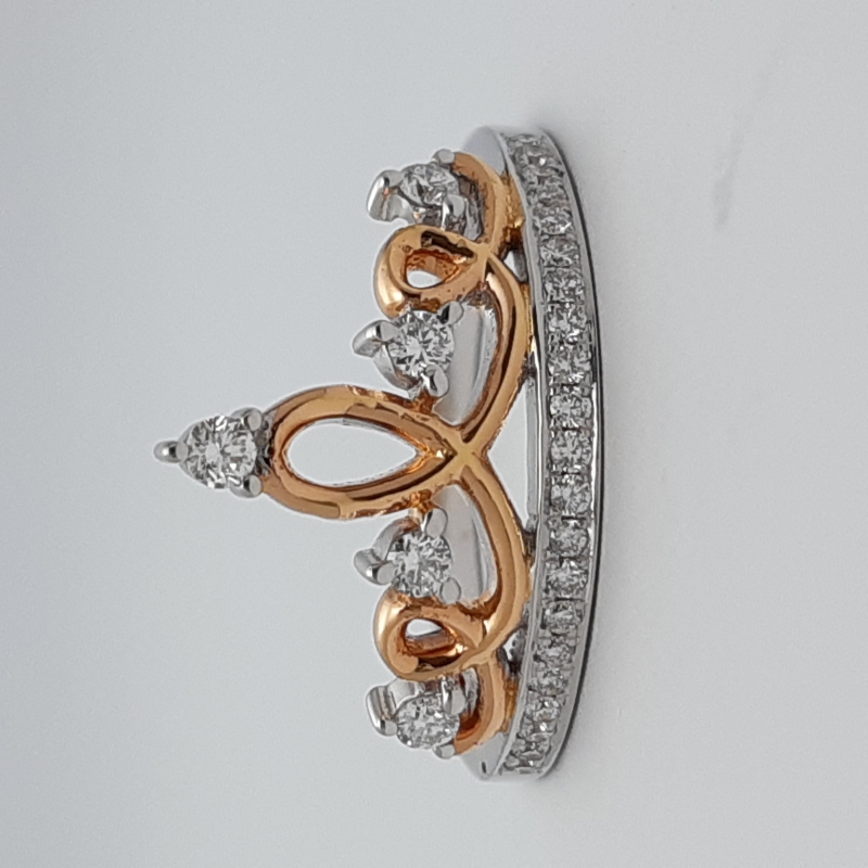 Cincin wanita mahkota berlian eropa Newstar bahan emas putih rose gold